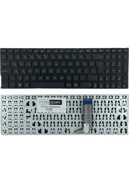 Asus ile Uyumlu K556UR, R753U, R753UB, R753UJ, R753UX, X556U Notebook Klavye Siyah Tr