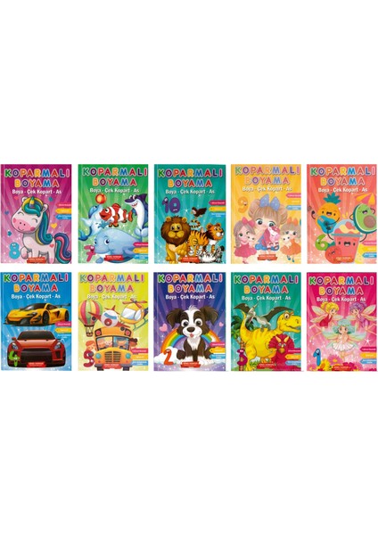 Safkan Koparmalı Boyama Seti 10 Kitap