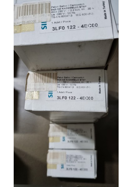 3lf0 122-4EC00 3 Kademeli Paket Şalter 230V 2,2kw 20AMPER
