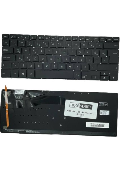 Asus ile Uyumlu 0KNB0-F621TU00, 13NB0FS1P05111, NSK-WJ4BQ Notebook Klavye Işıklı Siyah Tr