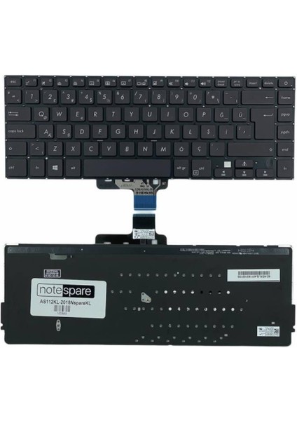 Asus ile Uyumlu 0KNB0-4626TU00, 9Z.NDXBQ.40T Notebook Klavye Işıklı Siyah Tr