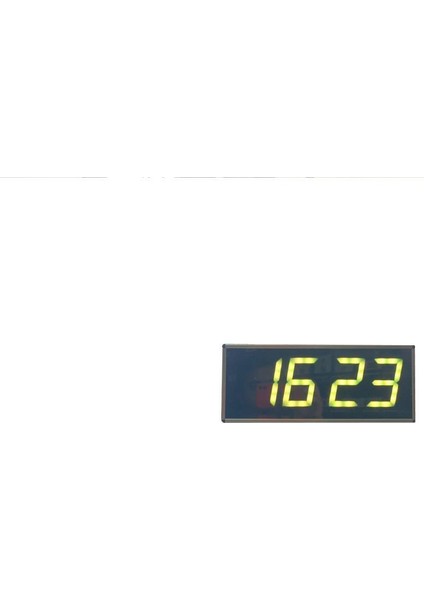 Sanec Dijital LED Duvar ve Masa Saat Derece ve Nem - Sarı (Kasa Ölçüsü: 12X30 Cm)