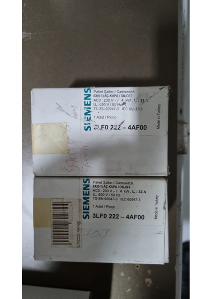 3lf0 222-4AF00 Aç-Kapa / On-Off (0-1) Paket Şalter 230V 4kw 32 Amper