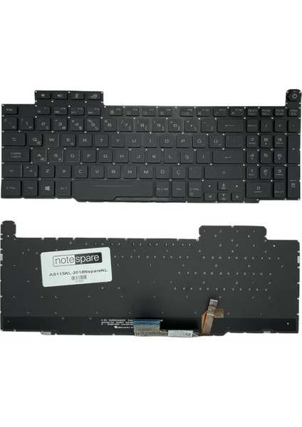 Asus ile Uyumlu Rog 0KN1-4L2TU11 Rev:r1.0 Tr Notebook Klavye Işıklı Siyah Tr