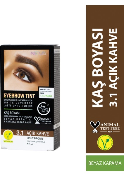 3.1 Açık Kahve Amonyaksız %100 Vegan Kaş Boyası