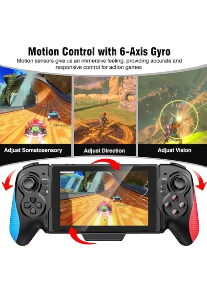 Mavi Kırmızı-Nintendo Anahtarı Gamepad Için Pro Denetleyici Dahili 6 Eksenli Gyro Tasarım El Kavrama Çift Motorlu Titreşim Anahtarı Joy Pad Için (Yurt Dışından) indirimleri