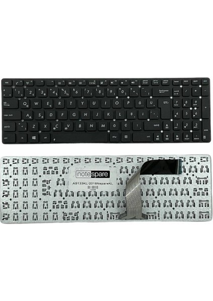 Asus ile Uyumlu K55N, K55V, K55VD, K55VJ, K55VM, K55VS, K75, K75A, K75V Notebook Klavye Siyah Tr