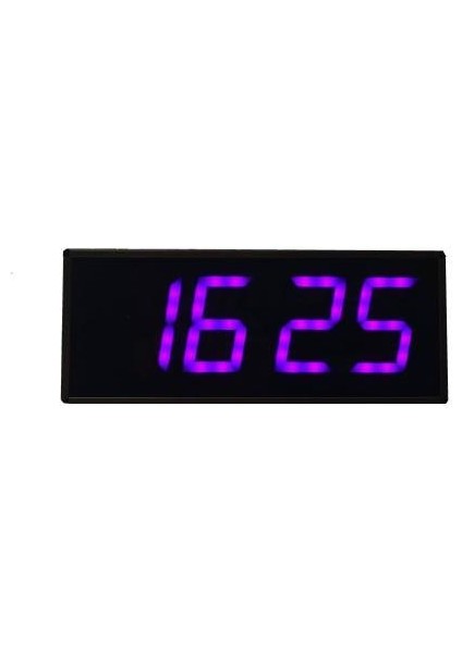 Sanec Dijital LED Duvar ve Masa Saat ve Derece - Pembe (Kasa Ölçüsü: 12X30 Cm)
