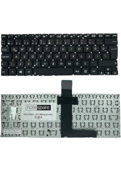 Asus ile Uyumlu Vivobook F200, F200CA, F200LA, F200MA Notebook Klavye Siyah Tr