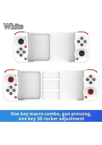 Beyaz Tip-C Teleskopik Cep Telefonu Gamepad Android Bluetooth 5.0 Oyun Denetleyicisi Joystick Nintendo Anahtarı Ps4 Pubg Oyun (Yurt Dışından)