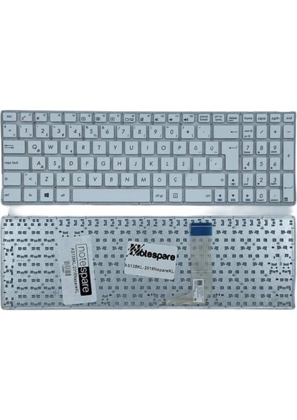 Asus ile Uyumlu A556U, A556UA, A556UB, A556UF, A556UJ, A556UQ Notebook Klavye Beyaz Tr