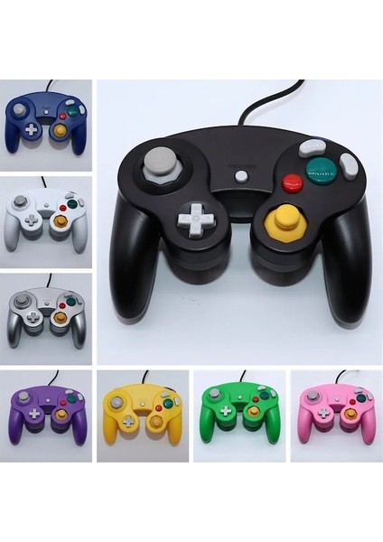 Mavi-Klasik Kablolu Oyun Denetleyicisi Gamepad Joystick Uzaktan Ngc Gamecube Konsolları Oyun Denetleyicisi Pedi (Yurt Dışından)
