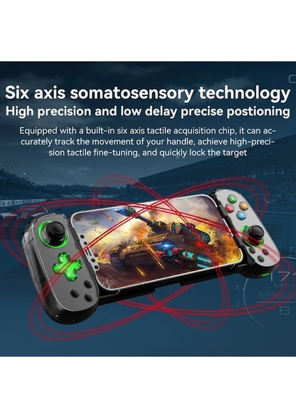 D6 Pembe-Kablosuz Oyun Denetleyicisi Cep Telefonu Android Ios Için Kolu Pubg Gamepad Joystick Ps4 Anahtarı Için Geri Çekilebilir Bluetooth Gamepad (Yurt Dışından)