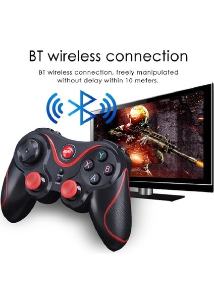 MG09 Siyah-Kablosuz Bluetooth Uyumlu Oyun Denetleyicisi Android Cep Telefonu Tv Kutusu Bilgisayar Joystick Tablet Pc Tv Gamepad Kontrolü (Yurt Dışından)