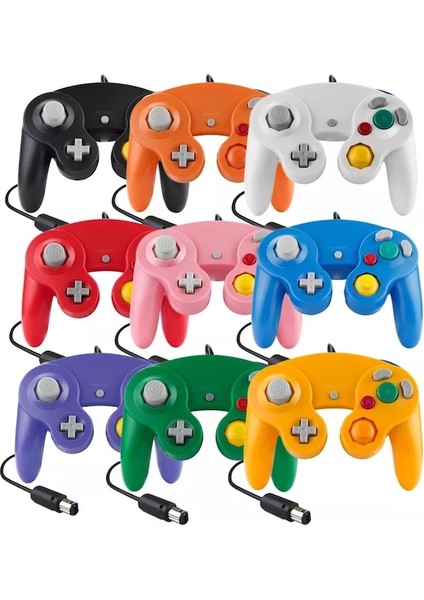 Sarı Kablolu Gamepad Nintendo Ngc Gc Için Gamecube Denetleyicisi Için Wii Wiiu Gamecube Joystick Joypad Oyun Aksesuarı (Yurt Dışından)