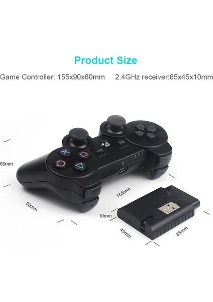 Android Port-2.4g Kablosuz Oyun Denetleyicisi Ile Ps2/ps3 Uzaktan Gamepad Android Telefon/tv Kutusu/akıllı Tv Joystick Titreşim Gamepad Pc Için (Yurt Dışından)