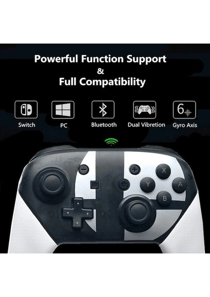 Siyah ve Altın-Nintend Anahtarı Aksesuarları Için Kablosuz Bluetooth Gamepad 6 Eksenli Saplı Anahtar Oyun Konsolu Için Pro Denetleyici Joystick (Yurt Dışından) modelleri
