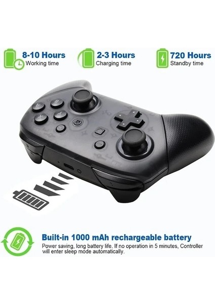 Siyah ve Altın-Nintend Anahtarı Aksesuarları Için Kablosuz Bluetooth Gamepad 6 Eksenli Saplı Anahtar Oyun Konsolu Için Pro Denetleyici Joystick (Yurt Dışından) indirimleri