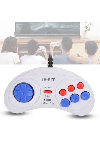 1 ADET-16BIT 9-Pin Mini Elde Kullanılır Oyun Konsolu Ergonomik Oyun Denetleyicisi Beyaz Sega Pubg Mobile Gamepad Için Küçük Boyutlu ve Hafif (Yurt Dışından)