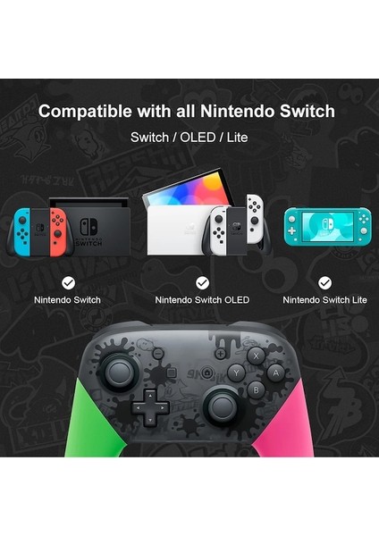 Mücadele-Switch Pro Denetleyici 2 Nintendo Anahtarı OLED Lite Joystick Gamepad Pc Oyun Konsolu Joypad Desteği Tüm Nintendo Oyunu (Yurt Dışından)