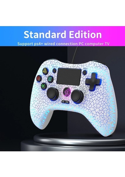 Oyun Denetleyicisi-Ps4 Için Şeffaf Renkli Kablosuz Oyun Denetleyicisi/anahtarı/ps3/android/pc/ıos Ps4 Konsolu Için Joystick Gamepad Dokunmatik Düğme (Yurt Dışından)