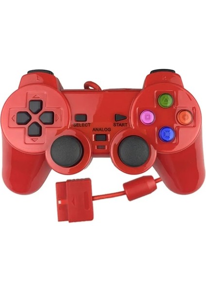 Ps2 Gamepad Için Ps2 Konsol Joystick'i Için Kırmızı Kablolu Bt Denetleyici (Yurt Dışından)