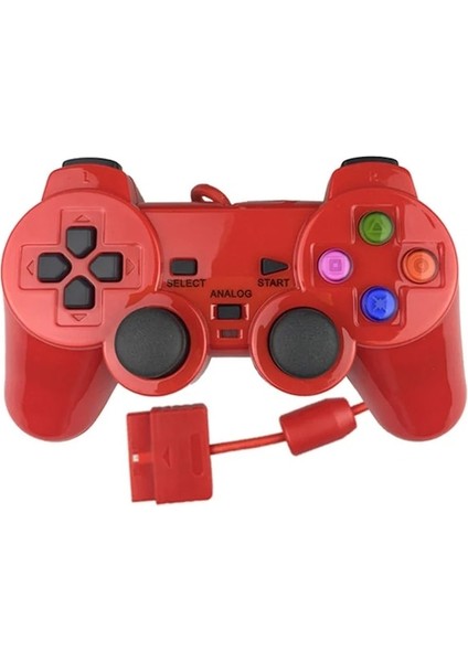 Ps2 Gamepad Için Ps2 Konsol Joystick'i Için Kırmızı Kablolu Bt Denetleyici (Yurt Dışından)