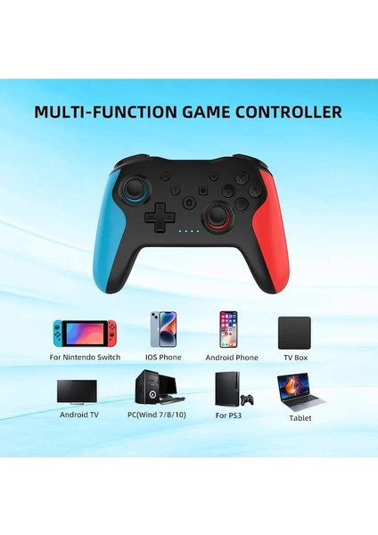 Beyaz Siyah Kutu-Kablosuz Denetleyici Bt Nintendo Anahtarı Pro Pc Ps3 Tv Kutusu Joystick Gamepad Nfc Profesyonel Gecikmesiz Gamepad (Yurt Dışından)