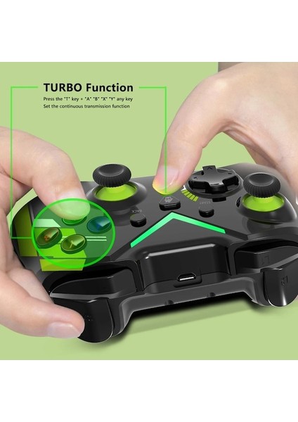 Siyah-Xbox One Serisi S/x/pc/windows/ Android 2.4g Kablosuz Oyun Kolu 6 Eksen Gyro Oyun Denetleyicisi Konsolları Joystick (Yurt Dışından)