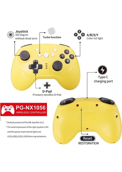 A-Kablosuz Pro Denetleyici Anahtar/anahtar OLED Anahtarı Lite Pc Dizüstü WIN10 Nintendo Anahtarı Denetleyici Uzaktan Gamepad Joystick (Yurt Dışından)