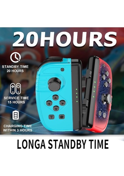 Siyah-Joypad Anahtarı Joystick Denetleyici 6 Eksen Gyro Kablosuz Gamepad Turbo Joy Con Ile Nintendo Anahtarı Denetleyicisi Için Anahtar Kontrolü (Yurt Dışından)