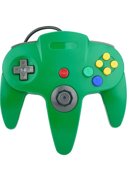 Yeşil Kablolu Denetleyici N64 Klasik Joystick Için NINTENDO64 Video Oyunu Oyuncu USB Gamepad Windows Pc/dizüstü Bilgisayar Çift Şok (Yurt Dışından)