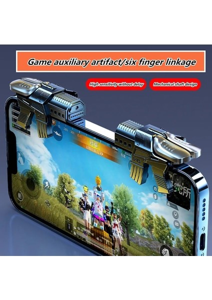 10 Çift Parmak COTS-M41 6 Parmak Cep Telefonu Oyun Denetleyicisi Için Pubg Fps Amaç Çekim Tetikleyici Iphone Uyumlu Samsung Xiaomi Huawei Oyun Aksesuarları (Yurt Dışından) indirimleri