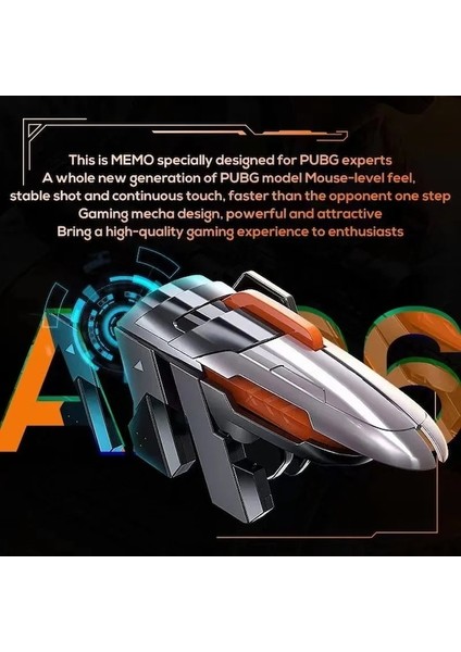 AK06 Tip 1 Takım 2-AK06 Altı Parmak Cep Telefonu Oyun Denetleyicisi Için Pubg Amaç Shooter Oyun Tetik L1R1 Iphone Uyumlu Android Gamepad Için Anahtar Düğmesi (Yurt Dışından)