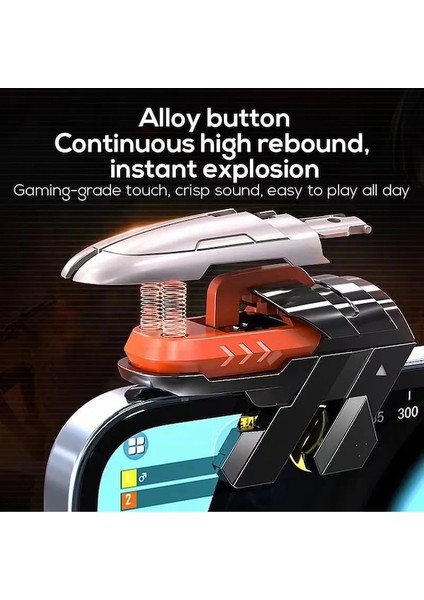AK06 Tip 1 Takım 2-AK06 Altı Parmak Cep Telefonu Oyun Denetleyicisi Için Pubg Amaç Shooter Oyun Tetik L1R1 Iphone Uyumlu Android Gamepad Için Anahtar Düğmesi (Yurt Dışından)