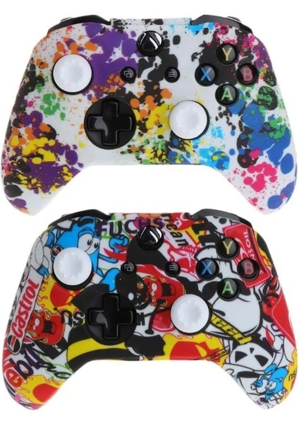Popüler Silikon Gamepad Kapağı + Xbox One Xs Denetleyicisi Için 2 Joystick Kapağı (Yurt Dışından)
