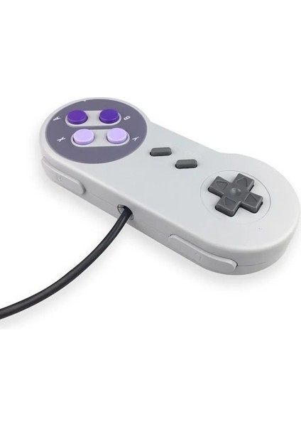 Beyaz-1 Adet Kablolu Süper USB Denetleyici Gamepad Joystick Klasik Joypad Nintendo Snes Oyunları Windows Pc Mac Bilgisayar (Yurt Dışından)