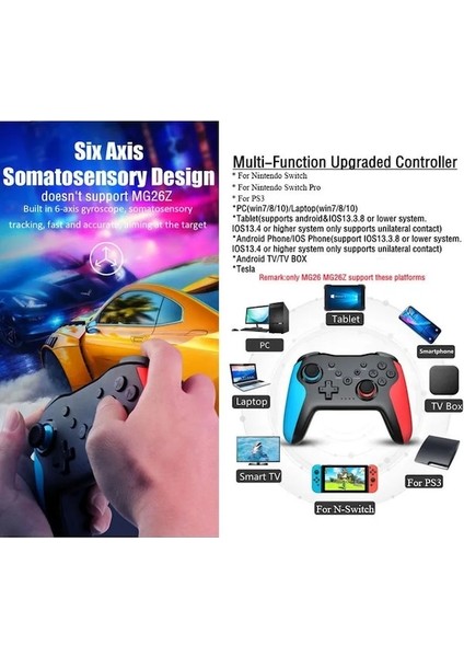 Kristal SIYAH-MG25Z Kablosuz Denetleyici Bluetooth Gamepad Nintendo Anahtarı Pc Ps3 Joystick Çift Titreşim Gamepad Profesyonel Gecikme Ücretsiz (Yurt Dışından)