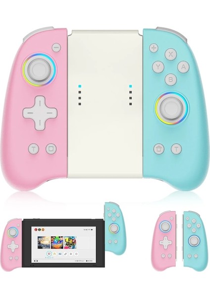 YS14-NINTEND Anahtarı Için Kablosuz Denetleyici Ns Joypad Oyun Kolu Kavrama Sol ve Sağ Joystick Bluetooth Gamepad Ile Uyandırma (Yurt Dışından)