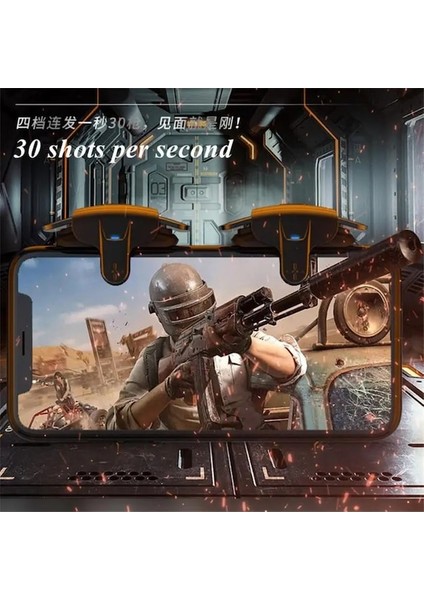 BLACK-AK05 Oyun Tetikleyici Mobil Oyun Elektronik Spor Yardımcı Düğme Dört Hız Değişken Frekans Ayarlı Alaşım Düğme (Yurt Dışından) modelleri