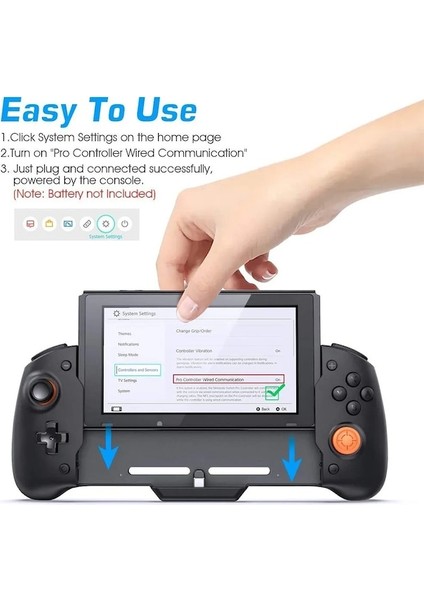 Çantası Olmadan-Nintendo Anahtarı El Denetleyicisi Kavrama Konsolu Gamepad Çift Motorlu Titreşim Dahili 6 Eksenli Gyro Ter Geçirmez Tasarım (Yurt Dışından)