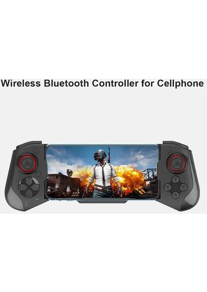 Siyah B-Teleskopik Kablosuz Gamepad Bluetooth Uyumlu2.0-5.2 Oyun Kontrolü Tetik Joystick Joypad Pubg Mobil Ios Android Telefon Için (Yurt Dışından)