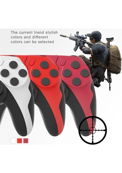 Beyaz SIYAH-P48 Altı Eksenli Jiroskop Oyun Denetleyicisi Ile Kablosuz Gamepad Ps4 Ps3 Konsolu Windows 7 8 10 Çift Titreşim Pc Joystick (Yurt Dışından)