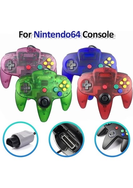 NINTENDO64 Konsolu Için Mavi Kablolu Gamepad N64 Klasik Joystick Için Retro Oyun Konsolu Controle Nintendo Aksesuarları (Yurt Dışından) fiyatları