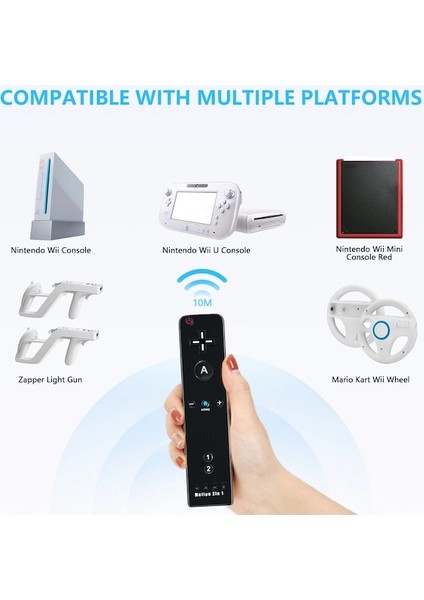 Nintendo Wii ve Wii U Oyun Gamepad Ile Uyumlu Nunchuck Denetleyici Joystick Gamepad Wii Nunchuck Denetleyicisi Için Yedek (Yurt Dışından)