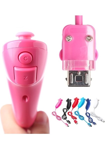 Açık Mavi-Nunchuck Nunchuk Video Oyunu Denetleyicisi Nintendo Wii Konsolu Için Uzaktan 5 Renk (Yurt Dışından) modelleri