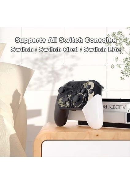 Canavar-Nintend Switch Pro Denetleyici Için Kablosuz Bluetooth Gamepad Pc ve Anahtar OLED Lite Oyun Konsolu Için Sınırlı Tema Joystick (Yurt Dışından)