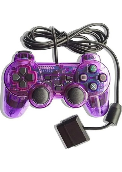 Mor Kablolu Denetleyici Gamepad Sony Ps2 Playstation2 Çift Şok Konsolu Video Oyunu Joystick Gamepad Uzun Kablo Joypad Dropship (Yurt Dışından)