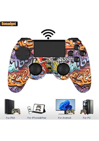 Sony Ps4/ıos/android/pc/ıpad Için Gümüş Kablosuz Denetleyici Bluetooth Uyumlu Gamepad Joystick (Yurt Dışından)