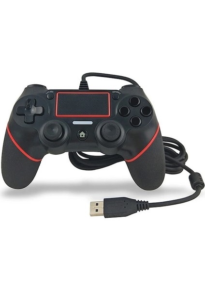 Kablolu Siyah Kırmızı-Kablosuz Denetleyici Ps4 Playstation Ps 4 Play Station Pro Slim Pc Gamepad Bluetooth USB Uzaktan Kumanda Oyun Pedi Aksesuarları (Yurt Dışından)